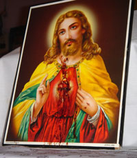 Retrato de Jesús Que Sangra